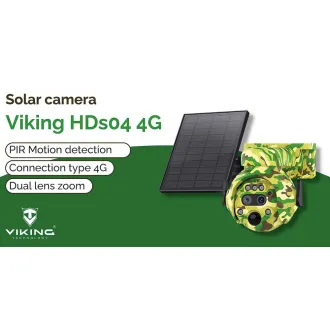 Sončna kamera Viking HDs04 4G siva/2304x1296/PIR zaznavanje/senzor gibanja/7800mAh