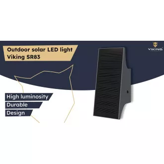 Viking SR83 zunanja sončna LED luč/700lm/solarna energija/4000K (bela dnevna svetloba)/4 načini Viking SR83 zunanja sončna LED luč/700lm/solarna energija/4000K (bela dnevna svetloba)/4 načini