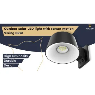 Zunanja sončna LED luč Viking SR28/1000lm / na sončno energijo / 4000K (bela dnevna svetloba)/ 4 načini