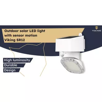Zunanja sončna LED luč Viking SR12/2000lm / na sončno energijo /3000K   4000K (topla in dnevna bela)