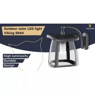 Zunanja sončna LED luč Viking SR10W/350lm / sončna energija / 4000K (bela dnevna svetloba)/ 4 načini