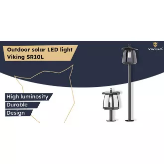 Zunanja sončna LED luč Viking SR10L/350lm / sončna energija / 4000K (bela dnevna svetloba)/ 4 načini