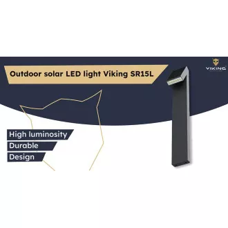 Zunanja sončna LED luč Viking SR15L/500lm / sončni pogon / 3000K (topla bela)/ 4 načini
