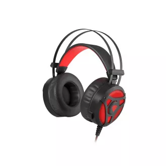 Gaming slušalke z mikrofonom Genesis Neon 360, stereo, vibracije, rdeča osvetlitev