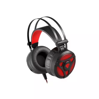 Gaming slušalke z mikrofonom Genesis Neon 360, stereo, vibracije, rdeča osvetlitev