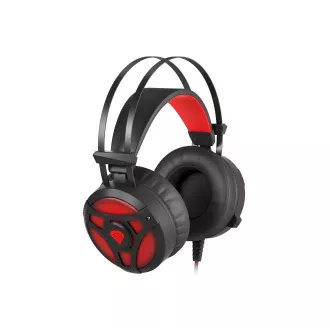 Gaming slušalke z mikrofonom Genesis Neon 360, stereo, vibracije, rdeča osvetlitev