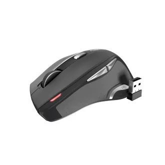 Natec optična miška JAGUAR/2400 DPI/Ergonomska/Blue Track/Desnoročna/Wireless USB/črna Natec optična miška JAGUAR/2400 DPI/Ergonomska/Blue Track/Desnoročna/Wireless USB/črna
