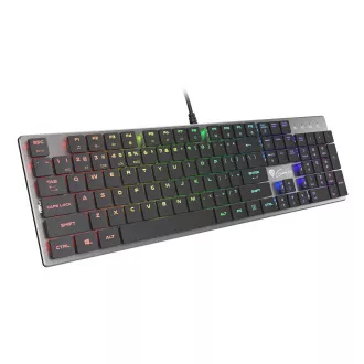 Genesis Gaming mehanska tipkovnica THOR 420/RGB/Content Slim Blue/Wireless USB/US layout/Gray