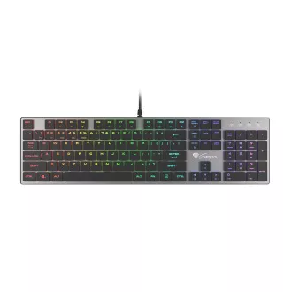Genesis Gaming mehanska tipkovnica THOR 420/RGB/Content Slim Blue/Wireless USB/US layout/Gray