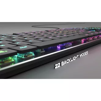 Genesis Gaming mehanska tipkovnica THOR 420/RGB/Content Slim Blue/Wireless USB/US layout/Gray