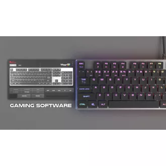Genesis Gaming mehanska tipkovnica THOR 420/RGB/Content Slim Blue/Wireless USB/US layout/Gray