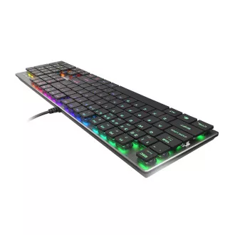 Genesis Gaming mehanska tipkovnica THOR 420/RGB/Content Slim Blue/Wireless USB/US layout/Gray