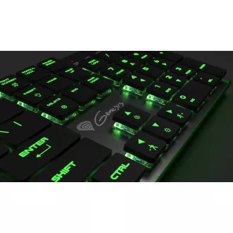 Genesis Gaming mehanska tipkovnica THOR 420/RGB/Content Slim Blue/Wireless USB/US layout/Gray