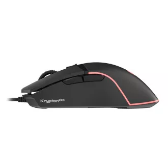 Genesis Gaming optična miška KRYPTON 220/RGB/6400 DPI/obročka/optična/6000 DPI/brezžični USB/črna