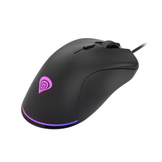 Genesis Gaming optična miška KRYPTON 200/RGB/6400 DPI/obročka/optična/6000 DPI/brezžični USB/črna