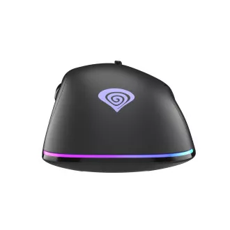 Genesis Gaming optična miška KRYPTON 200/RGB/6400 DPI/obročka/optična/6000 DPI/brezžični USB/črna