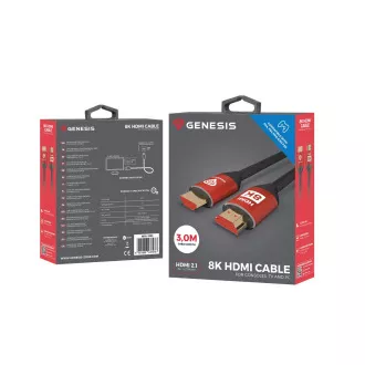 Kabel Genesis HDMI M/M V2.1 3M 8K za PS5/PS4