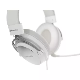 Gaming slušalke z mikrofonom Genesis TORON 301/Stereo/Jack/Wire/Stand/White