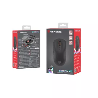 Genesis Gaming brezžična miška ZIRCON XIII/Gaming/Optical/26,000 DPI/Wireless USB/Black