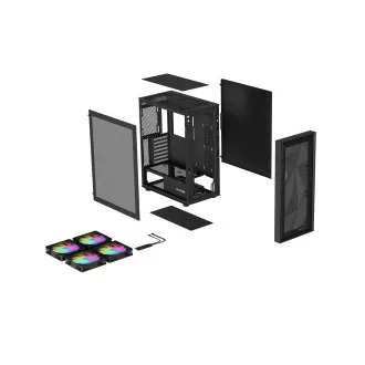 Računalniško ohišje Genesis DIAXID 605 ARGB/Midi Tower/Transpar/Black