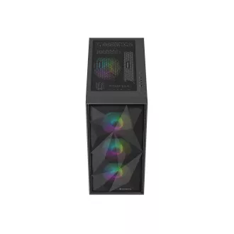 Računalniško ohišje Genesis DIAXID 605 ARGB/Midi Tower/Transpar/Black