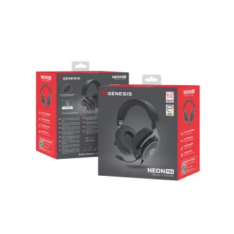 Gaming slušalke z mikrofonom Genesis NEON 764/7.1/USB/Wire/Stand/Black