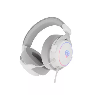 Gaming slušalke z mikrofonom Genesis NEON 764/7.1/USB/Wire/Stand/White