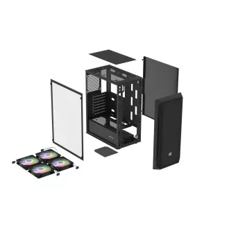 PC ohišje Fury SHOBO/Midi Tower/Transpar./Črna