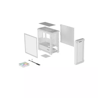 Računalniško ohišje Genesis IRID 503 ARGB LITE/Mini Tower/Transpar./Belo Računalniško ohišje Genesis IRID 503 ARGB LITE/Mini Tower/Transpar./Belo