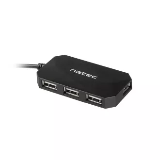 Natec Locust vozlišče 4x USB 2.0 HUB, črno