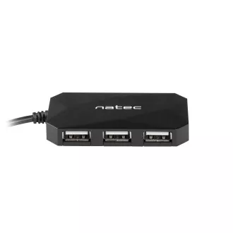 Natec Locust vozlišče 4x USB 2.0 HUB, črno