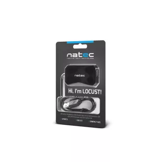 Natec Locust vozlišče 4x USB 2.0 HUB, črno