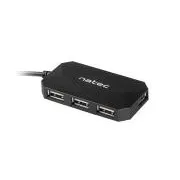 Natec Locust vozlišče 4x USB 2.0 HUB, črno