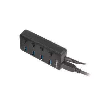 Natec Mantis 2 aktivno vozlišče s funkcijo polnjenja 4x USB 3.0 HUB, stikalo, napajalnik