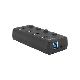 Natec Mantis 2 aktivno vozlišče s funkcijo polnjenja 4x USB 3.0 HUB, stikalo, napajalnik Natec Mantis 2 aktivno vozlišče s funkcijo polnjenja 4x USB 3.0 HUB, stikalo, napajalnik