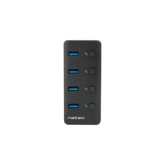Natec Mantis 2 aktivno vozlišče s funkcijo polnjenja 4x USB 3.0 HUB, stikalo, napajalnik Natec Mantis 2 aktivno vozlišče s funkcijo polnjenja 4x USB 3.0 HUB, stikalo, napajalnik