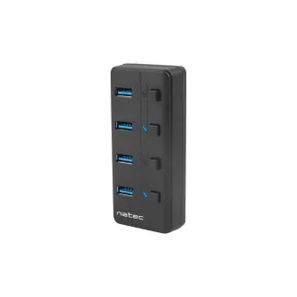 Natec Mantis 2 aktivno vozlišče s funkcijo polnjenja 4x USB 3.0 HUB, stikalo, napajalnik Natec Mantis 2 aktivno vozlišče s funkcijo polnjenja 4x USB 3.0 HUB, stikalo, napajalnik