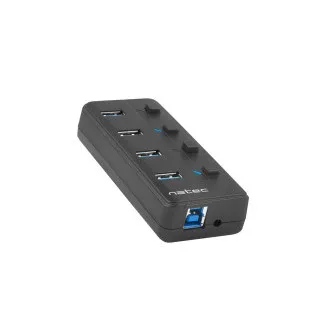 Natec Mantis 2 aktivno vozlišče s funkcijo polnjenja 4x USB 3.0 HUB, stikalo, napajalnik Natec Mantis 2 aktivno vozlišče s funkcijo polnjenja 4x USB 3.0 HUB, stikalo, napajalnik