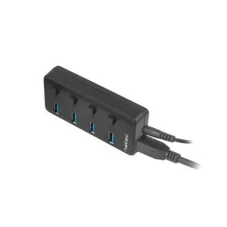 Natec Mantis 2 aktivno vozlišče s funkcijo polnjenja 4x USB 3.0 HUB, stikalo, napajalnik Natec Mantis 2 aktivno vozlišče s funkcijo polnjenja 4x USB 3.0 HUB, stikalo, napajalnik