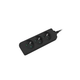Podaljševalni kabel Lanberg PS0, 3 vtičnice, 3 m, črn Podaljševalni kabel Lanberg PS0, 3 vtičnice, 3 m, črn