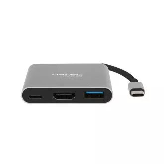 Natec večportni adapter Fowler MINI USB-C PD, USB 3.0, HDMI 4K