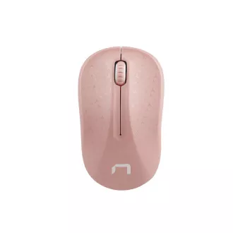 Natec Optična miška TOUCAN/1600 DPI/Testiranje/Optična/1 600 DPI/Wireless USB/White-Pink