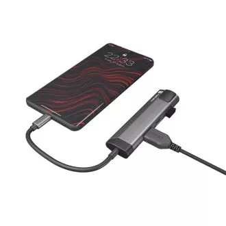 Natec večportni adapter FOWLER GO HUB 5v1, 2X USB 3.0 HUB, HDMI 4K, USB-C PD, RJ45