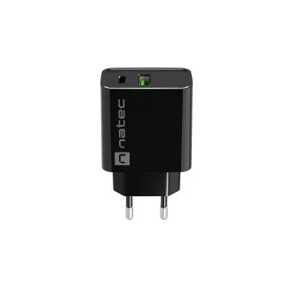 Univerzalni polnilec Natec RIBERA 20W 1X USB-A   1X USB-C, črn