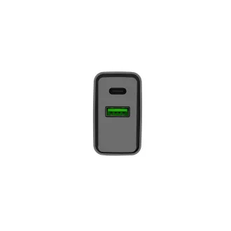 Univerzalni polnilec Natec RIBERA 20W 1X USB-A   1X USB-C, črn