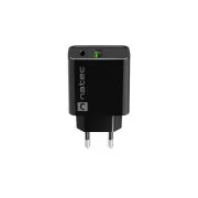 Univerzalni polnilec Natec RIBERA 20W 1X USB-A   1X USB-C, črn