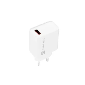 Univerzalni polnilec Natec RIBERA 18W 1X USB-A, bel
