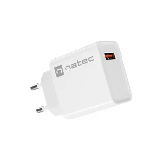 Univerzalni polnilec Natec RIBERA 18W 1X USB-A, bel
