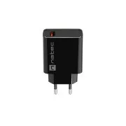 Natec RIBERA 18W 1X USB-A univerzalni polnilec, črn