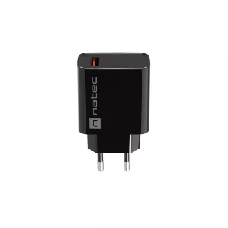 Natec RIBERA 18W 1X USB-A univerzalni polnilec, črn